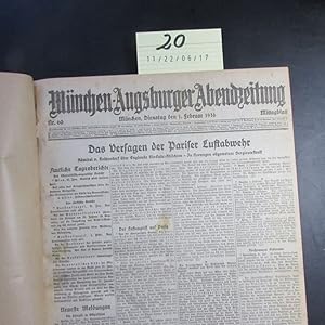Bild des Verkufers fr Mnchen-Augsburger Abendzeitung - Nr. 60 bis 116 (1. - 29. Februar 1916) zum Verkauf von Bookstore-Online