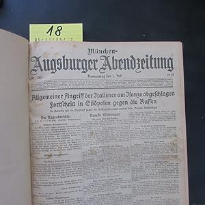 Bild des Verkufers fr Mnchen-Augsburger Abendzeitung - Nr. 180 bis 211 (1. bis 31. Juli 1915) zum Verkauf von Bookstore-Online