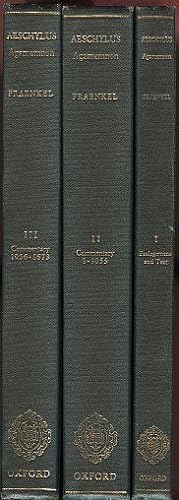 Aeschylus Agamemnon. 3 Volumes. Reprinted with Corrections