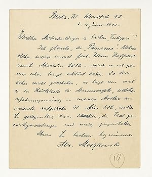 Seller image for Eigenh. Briefkarte mit U. for sale by Eberhard Kstler Autographen&Bcher oHG