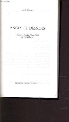 Imagen del vendedor de ANGES & DEMONS. a la venta por Le-Livre