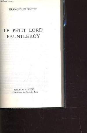 Bild des Verkufers fr LE PETIT LORD FAUNTLEROY. zum Verkauf von Le-Livre