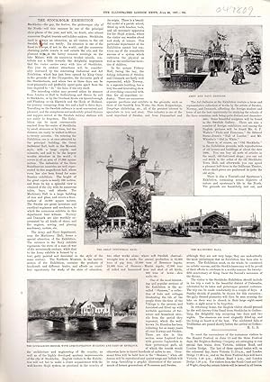 Seller image for PRINT: "The Stockholm Exhibition".story and photos from The Illustrated London News, June 26, 1897 for sale by Dorley House Books, Inc.
