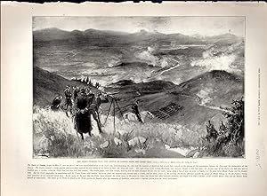 Bild des Verkufers fr ENGRAVING: "The Graeco-Turkish War: The Battle of Domoko from the Greek Side".engraving from The Illustrated London News, June 19, 1897 zum Verkauf von Dorley House Books, Inc.