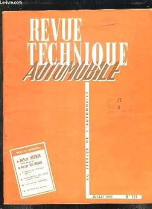 Seller image for REVUE TECHNIQUE AUTOMOBILE N 171 JUILLET 1960. SOMMAIRE: LE MOTEUR A PISTON ROTATIF, LES BOITES DE VITESSE SURMULTIPLIEES, LES UTILITAIRES A EXPOMAT. for sale by Le-Livre