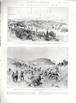Image du vendeur pour ENGRAVING: "The Graeco-Turkish War: (2 Scenes)".engraving from The Illustrated London News, May 15, 1897 mis en vente par Dorley House Books, Inc.