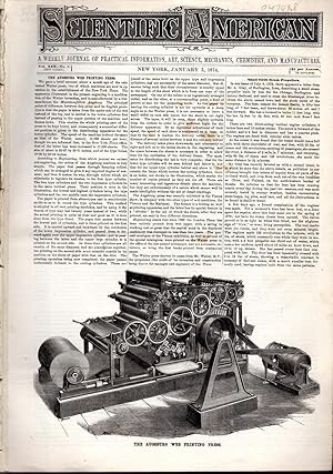 Seller image for Scientific American: A Weekly Journal of Practical Information, Art, Science, Mechanics, Chemistry and Manufactures Volume XXX, No.1: January 3, 1874 for sale by Dorley House Books, Inc.