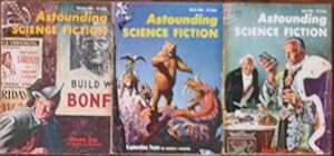 Bild des Verkufers fr Astounding Science Fiction February, March & April 1956, 3 issues featuring "Double Star" by Robert A. Heinlein, + The Dead Past, Legwork, The Prisoner, Man in the Sky, A Nice Little Niche, Chains of Command, Silent Brother, Clerical Error, ++ zum Verkauf von Nessa Books