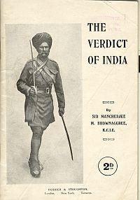 Seller image for THE VERDICT OF INDIA for sale by Harry E Bagley Books Ltd