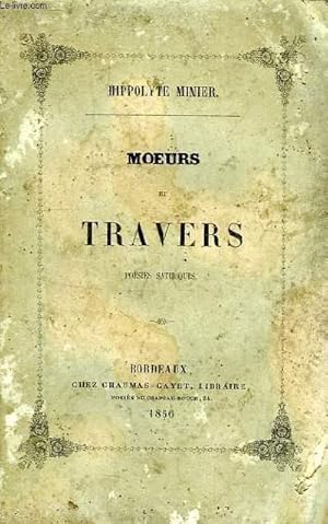 Seller image for MOEURS ET TRAVERS for sale by Le-Livre