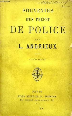 Seller image for SOUVENIRS D'UN PREFET DE POLICE, 2 TOMES for sale by Le-Livre