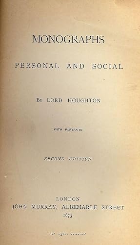 MONOGRAPHS: PERSONAL AND SOCIAL