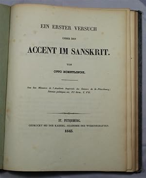Ein erster Versuch ueber den Accent im Sanskrit. St. Petersburg, Der Kaiserl. Akademie der Wissen...