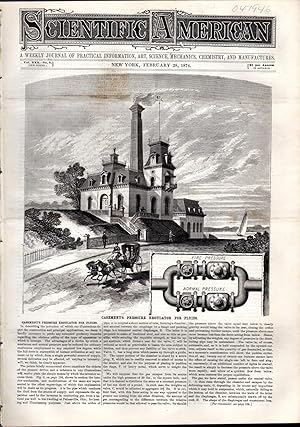 Seller image for Scientific American: A Weekly Journal of Practical Information, Art, Science, Mechanics, Chemistry and Manufactures Volume XXX, No.9: February 28, 1874 for sale by Dorley House Books, Inc.