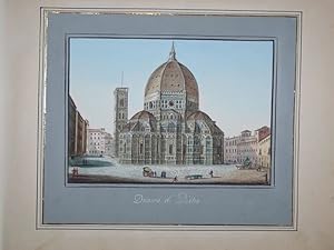 Bild des Verkufers fr Duomo di Dietro. Aquarellierter Stahlstich. zum Verkauf von Antiquariat  Braun