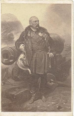 Seller image for A VINTAGE CARTE-DE-VISITE PORTRAIT, AFTER A PAINTING BY HORACE VERNET, OF THE FRENCH ARMY GENERAL WHO WAS MADE MARSHAL OF FRANCE FOLLOWING HIS SERVICE IN ALGERIA AND THE CRIMEAN WAR for sale by Blue Mountain Books & Manuscripts, Ltd.