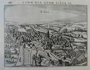 S. Gal. Kupferstich aus Bertius "Commentariorum Rerum Germanicarum" Amsterdam 1616, 14 x 18,5 cm