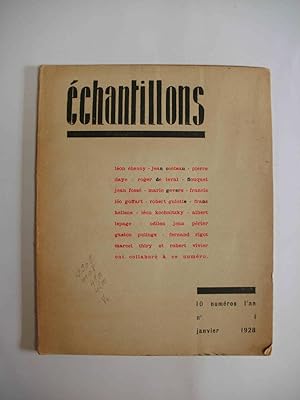Echantillons revue littéraire - n° 1 janvier 1928
