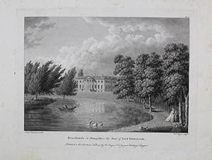 Original Antique Engraving Illustrating Broadlands in Hampshire. By W. Angus Dated 1787.