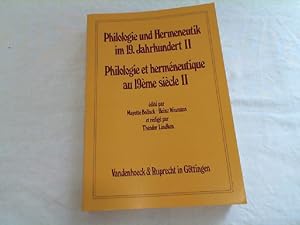 Bild des Verkufers fr Philologie und Hermeneutik im 19. Jahrhundert II zum Verkauf von Versandantiquariat Christian Back