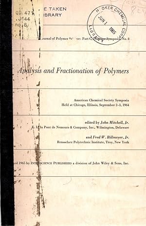 Seller image for Analysis and Fractionation of Polymers for sale by Book Booth