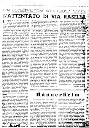 COSMOPOLITA, settimanale di vita internazionale diretto da GIULIANO BRIGANTI - 1944 - num. 08 del...