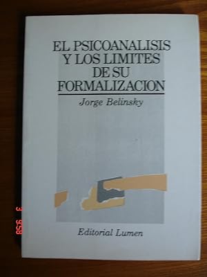 Imagen del vendedor de El psicoanlisis y los lmites de su formalizacin. a la venta por Librera Mareiro