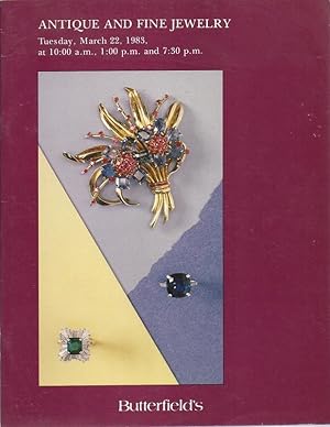 Butterfiled & Butterfield Antique & Fine Jewellry March 22, 1983 Sale 3305J