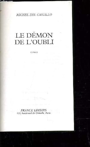 Bild des Verkufers fr LE DEMON DE L'OUBLI. zum Verkauf von Le-Livre