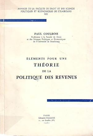 Eléments pour une théorie de la politique des revenus.