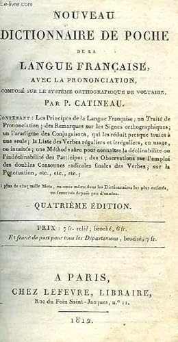 Image du vendeur pour NOUVEAU DICTIONNAIRE DE POCHE DE LA LANGUE FRANCAISE mis en vente par Le-Livre