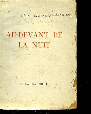 Seller image for AU-DEVANT DE LA NUIT for sale by Le-Livre