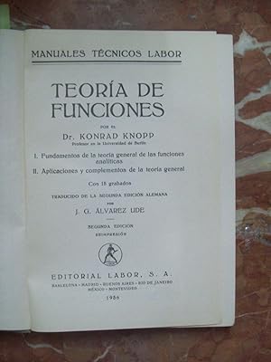Seller image for TEORA DE FUNCIONES for sale by Itziar Arranz Libros & Dribaslibros