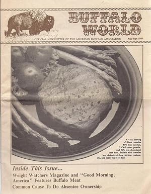 Seller image for Buffalo World Official Newsletter of the American Buffalo Association August September 1985 for sale by Charles Lewis Best Booksellers