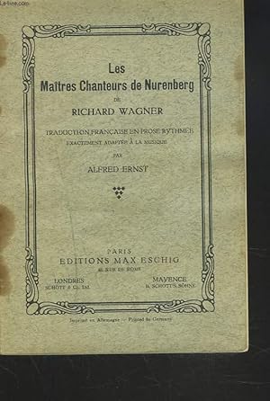 Imagen del vendedor de LES MAITRES CHANTEURS DE NURENBERG. a la venta por Le-Livre