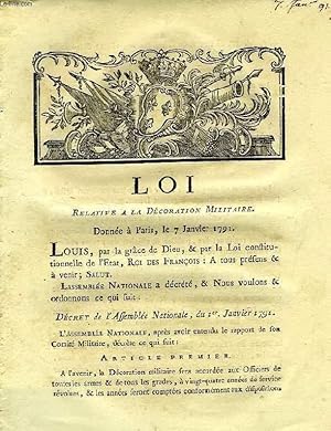 Seller image for LOI, RELATIVE A LA DECORATION MILITAIRE for sale by Le-Livre