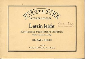 Seller image for Latein leicht Lateinische Formenlehre (Tabellen) for sale by Flgel & Sohn GmbH