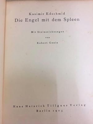 Die Engel mit dem Spleen - Mit Steinzeichnungen von Robert Genin signierte