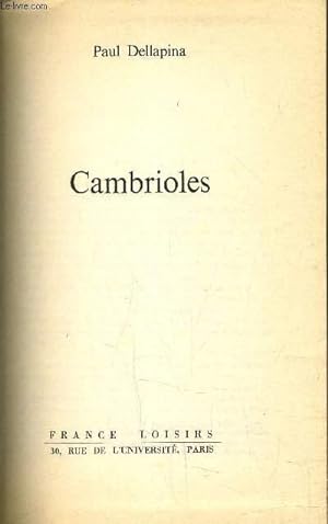 Imagen del vendedor de CAMBRIOLES. a la venta por Le-Livre