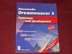 Seller image for Macromedia Dreamweaver 4, w. CD-ROM (Fast & Easy Web Development). for sale by Der-Philo-soph