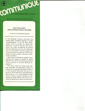 Immagine del venditore per Self-Reliance and International Reform:A View from the Developing World (Overseas Development Council No. 24) venduto da Orca Knowledge Systems, Inc.