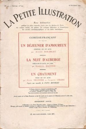 Seller image for Un Dejeuner d'Amoureux; La Nuit d'Auberge; Un Chatiment [La Petite Illustration No. 455, 16 Novembre, 1929] for sale by Works on Paper