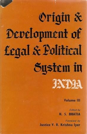 Bild des Verkufers fr Origin & Development of Legal & Political System in India: Volume III zum Verkauf von Works on Paper