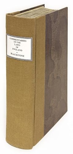 Bild des Verkufers fr Commentaries on the Laws of England, In Four Books, Volume II Only zum Verkauf von The Lawbook Exchange, Ltd., ABAA  ILAB