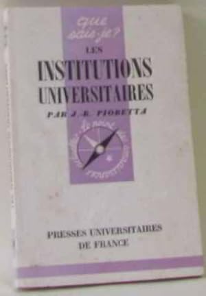 Seller image for Les Institutions universitaires en france for sale by crealivres