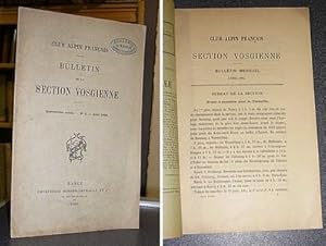 Club Alpin Français. Bulletin de la Section Vosgienne, quatorzième année, n° 3, avril 1895