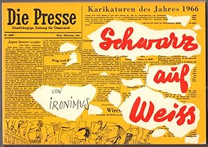 Seller image for Schwarz auf wei 1966. 11. Band. Karikaturen von Ironimus aus den Verffentlichungen der "Presse" im Jahre 1966. for sale by Antiquariat Neue Kritik