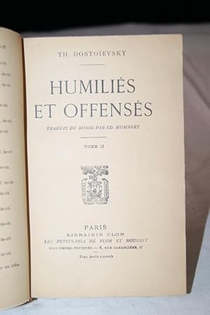 Seller image for HUMILIES ET OFFENSES tome 2 for sale by Librairie RAIMOND