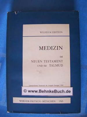 Bild des Verkufers fr Die Medizin im Neuen Testament und im Talmud. zum Verkauf von Antiquariat BehnkeBuch