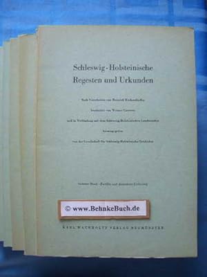 Bild des Verkufers fr Schleswig-Holsteinische Regesten und Urkunden. Sechster Band : 1. - 15 Lieferung komplett. 15 Lieferungen in 11 Broschuren. Hrsg. Schleswig-Holsteinischen Landesarchiv. zum Verkauf von Antiquariat BehnkeBuch